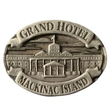Grand Hotel Mackinac Island Scenic Pewter Travel Souvenir Pin picture