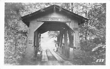 G55/ Linn County Oregon RPPC Postcard c1950s Covered Bridge picture
