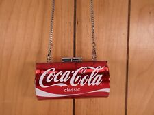 COCA COLA SODA CAN RED WHITE CLUTCH BAG PURSE w/ CHAIN STRAP picture