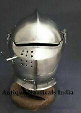 Medieval knight Chrome Italian Helmet SCA LARP fantasy Replica armor Halloween picture
