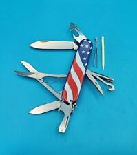 Victorinox Super Tinker Swiss Army Knife Multi Tool USA AMERICAN FLAG SCALES picture