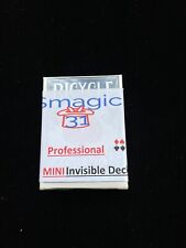 MinI Invisible Deck Better Grip with Smooth Slip BLUE Bicycle Cards  Magic Trick picture