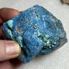 Shattuckite Rough With RARE Tabular Malachite Crystals, High Grade 330g. picture