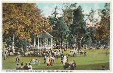 Band Stand City Park Sunday Afternoon Hagerstown MD 1927 Harrisburg RPO Cancel picture