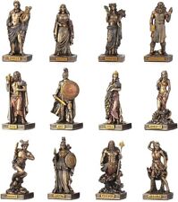 Set of 12 Greek Pantheon Gods Polyresin Figurines - 3 1/4