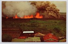 1960~Kilauea Eruption~Kopoho Village~Hawaii HI~Kona~Lava Flow~Vintage Postcard picture