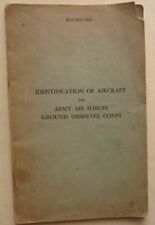 Aircraft Identification Army Air Forces Ground Observers 1942 airplanes bombers picture