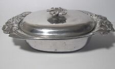 VINTAGE HACIENDA REAL MEXICAN PEWTER LARGE COVERED DISH picture