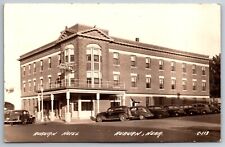 Auburn Hotel Nebraska Street View Old Cars Granger Posted 1943 RPPC Postcard picture
