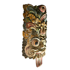 Balinese Boma Barong Mask Vintage Style Guardian Demon Bali Wall Art carved wood picture