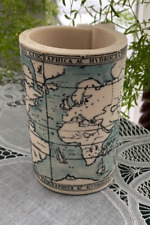 ENESCO -  WORLD MAP RESIN PENCIL HOLDER picture