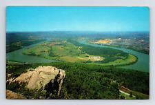 unposted 5.5x3.5 in postcard MOCCASIN BEND ariel view CHATTANOOGA, Tennessee picture