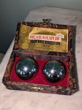 Vintage Chinese Baoding Meditation Chrome Balls Therapy Stress w/Box picture