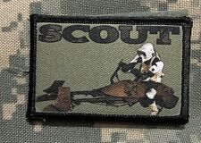 Biker Scout Trooper  Morale Patch Tactical Military USA Hook Flag picture