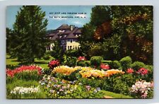 Postcard Sky High Lake Tarleton Club In White Mountains Pike New Hampshire Linen picture