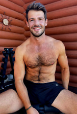 Shirtless Male Hunk Hairy Chest Man in Shorts Beefcake PHOTO 4X6 H719 picture