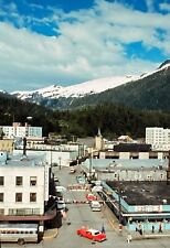 Lot of 3 Vintage 1970s Slides Ketchikan Alaska Street Hotel Old Cars Aerial View picture