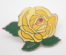 Yellow Rose Flower Vintage Lapel Pin picture
