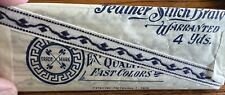 Antique Feather Stitch Braid Original Package Blue On White picture