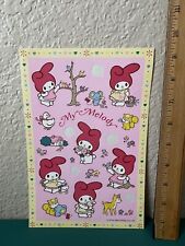 1988 vintage MY MELODY large STICKER SHEET Incomplete RARE Sanrio picture