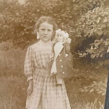 Antique Photo Little Girl and Doll c1920s picture