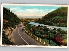 c1920 Lincoln Highway & Juanita River Bedford Pennsylvania PA Postcard picture