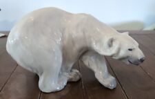 Large Royal Copenhagen Denmark Polar Bear  1137 Figurine 10 1/2