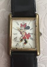 Walt Disney Productions Vintage AVRONEL Quartz Minnie Tank Style Watch  picture