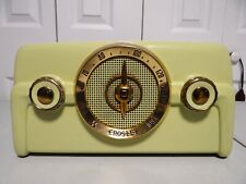 c1950 Crosley Bakelite Dashboard Tube Radio Chartreuse & Gold Powers Up Hums picture