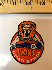 LIONS DRAG STRIP NHRA DRAG RACING PATCH  Embroidered Patch SEW ON IRON ON picture