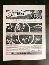 Vintage 1936 Monel Metal International Nickle Company Full Page Original Ad 122 picture