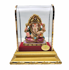 Ganesha 24K Gold Plated Ganesh Statue GoldIdols India Rhinestones & Display Case picture