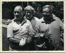 1977 Press Photo Bob Hope, Jackie Gleason, Doug Sanders at Woodlands golf course picture