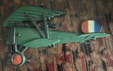 Vintage Metal Homco 1975 Biplane Green Wall Decor Hanging Art Airplane picture