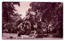Antique 1910s - Diamond Park - Meadville, Pennsylvania Postcard (Posted 1910) picture