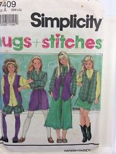 1991 Simplicity 7409 VTG Sewing Pattern Girls Culottes 2 Lengths Size A SM LG picture