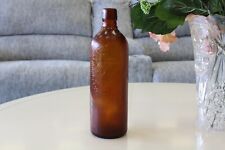 Antique The Duffy Malt Whiskey Company Rochester N.Y. Amber Bottle 10 3/8