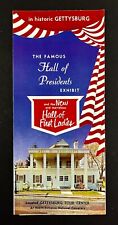 1956 Gettysburg PA Presidents First Ladies Hall Tour Center VTG Travel Brochure picture