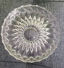 Vintage Clear Glass Twist Diamond Pattern Candy Nut Dish 6-1/2” Crystal Round  picture
