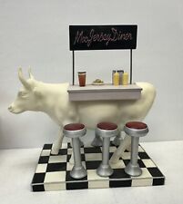Cow Parade Moo Jersey Diner 6” Resin Figurine 9136 2001 picture