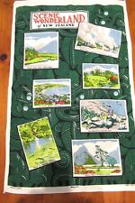 NEW ZEALAND SCENID WONDERLAND souvenir Irish linen hand/tea towel 19x28 NEW picture