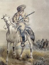 1880’s Buffalo Bill Cody Poster Forbes The Scout Original Lithograph Americana picture