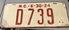 1924 NC “Dealer” Tag D 739 picture