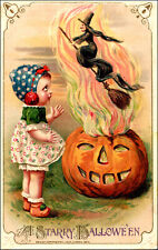 Rare 1914 Halloween Postcard, Schumaker & Winsch 