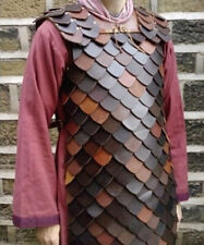 Leather Scale Armour  - Larp Armour - Medieval Costume - Brown Leather Jacket picture