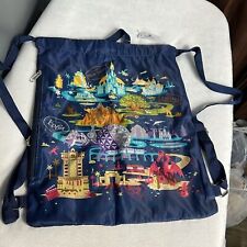 Disney Parks Authentic New with Tag Nylon Navy Blue Graphic Backpack picture