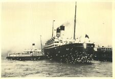 SS Laurentic Shipping in the Mersey 1930s Liverpool England Reprint Postcard picture