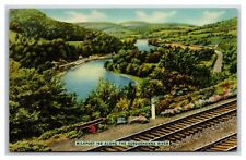 Postcard Linen Erie Railroad Milepost 188 Along The Susquehanna River picture