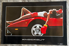 FERRARI Boxer Car Hot Girl Vintage Poster Knockout 1984 Sexy Babe Mancave Garage picture