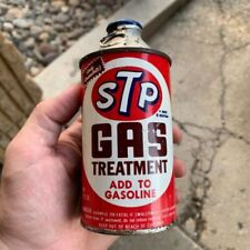 Vtg C.1970s Stp Gas Treatment Cone Top Can Gas & Oil Automotive Advertising picture